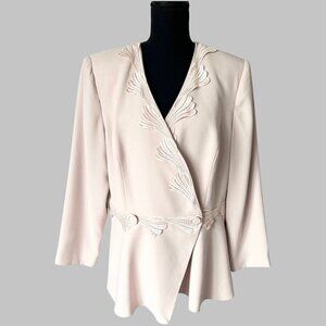 Vintage Blue Bird B.B. Couture Pink Peplum Hem Blazer